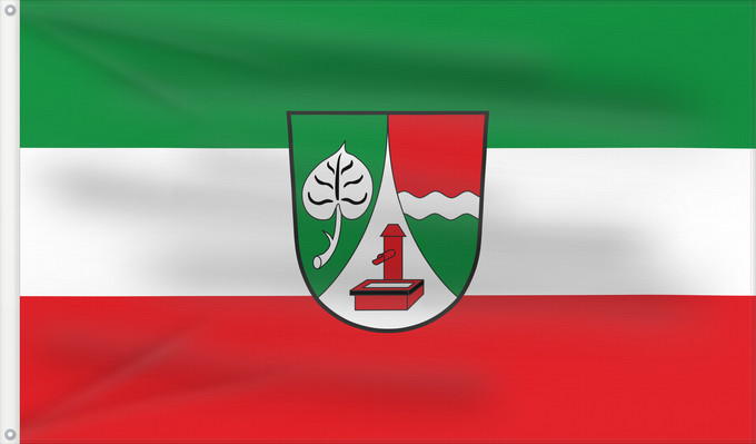 Bandera, con dos ojales metálicos y lado del asta reforzado: Putzbrunn (Münchener Umland)