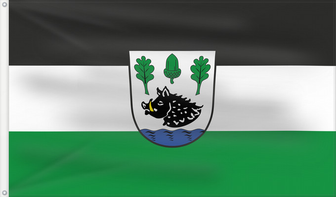 Bandera, con dos ojales metálicos y lado del asta reforzado: Sauerlach (Münchener Umland)