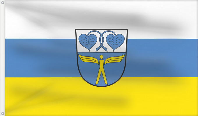 Bandera, con dos ojales metálicos y lado del asta reforzado: Neubiberg (Münchener Umland)