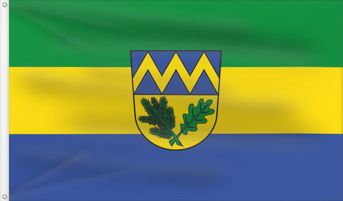Bandera, con dos ojales metálicos y lado del asta reforzado: Unterschleißheim, St (Münchener Umland)