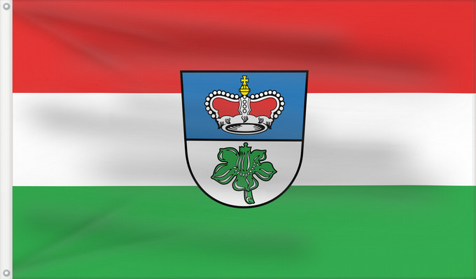 Bandera, con dos ojales metálicos y lado del asta reforzado: Berg im Gau (Oberbayerns Städte)