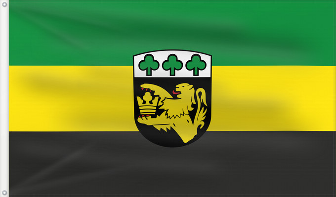 Bandera, con dos ojales metálicos y lado del asta reforzado: Karlskron (Oberbayerns Städte)