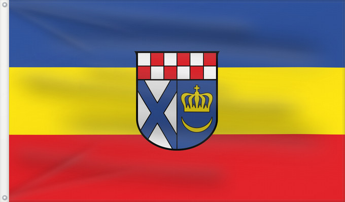 Bandera, con dos ojales metálicos y lado del asta reforzado: Langenmosen (Oberbayerns Städte)