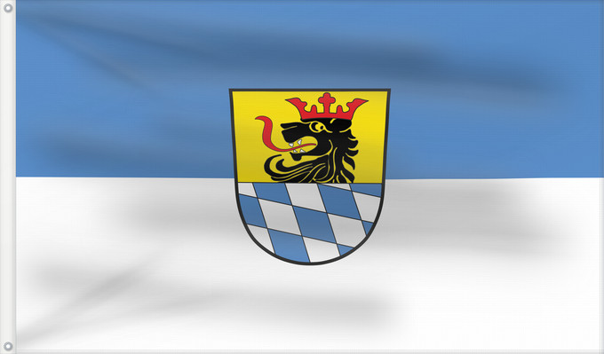 Bandera, con dos ojales metálicos y lado del asta reforzado: Schrobenhausen, St (Oberbayerns Städte)