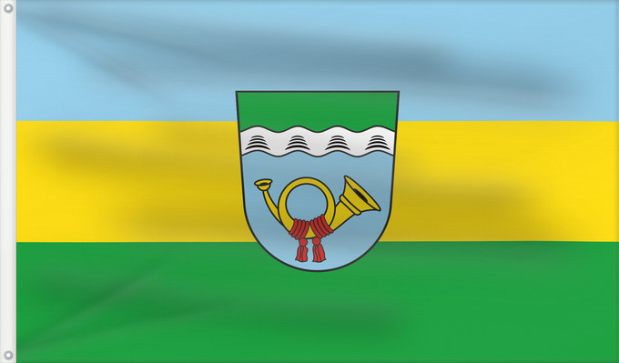 Bandera, con dos ojales metálicos y lado del asta reforzado: Waidhofen (Oberbayerns Städte)