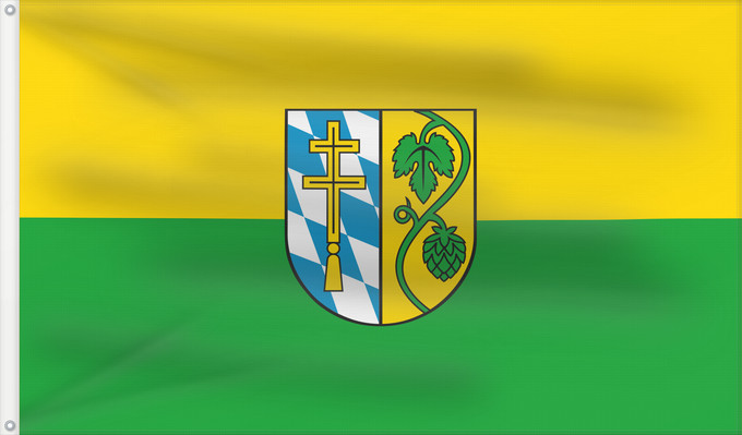 Bandiera, con due occhielli metallici e lato dell'asta rinforzato: Pfaffenhofen a.d.Ilm (Kreis)