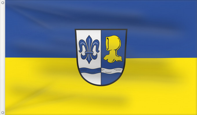 Bandera, con dos ojales metálicos y lado del asta reforzado: Baar-Ebenhausen (Oberbayerns Städte)