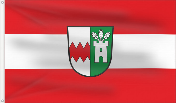 Bandera, con dos ojales metálicos y lado del asta reforzado: Ernsgaden (Oberbayerns Städte)