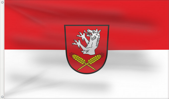 Bandera, con dos ojales metálicos y lado del asta reforzado: Gerolsbach (Oberbayerns Städte)