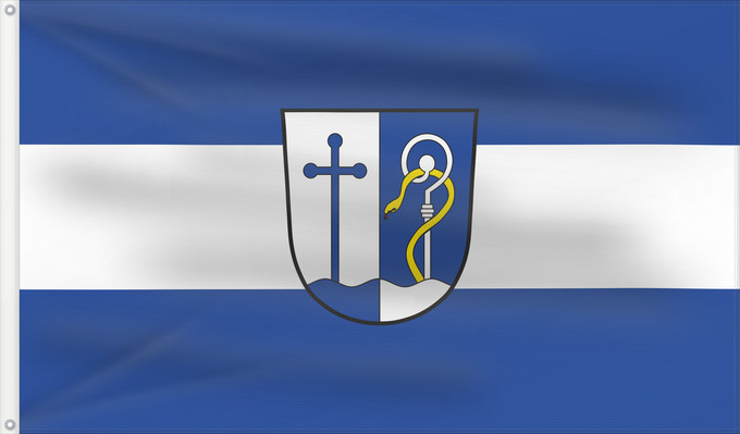 Bandera, con dos ojales metálicos y lado del asta reforzado: Hettenshausen (Oberbayerns Städte)
