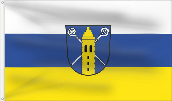 Bandera, con dos ojales metálicos y lado del asta reforzado: Ilmmünster (Oberbayerns Städte)
