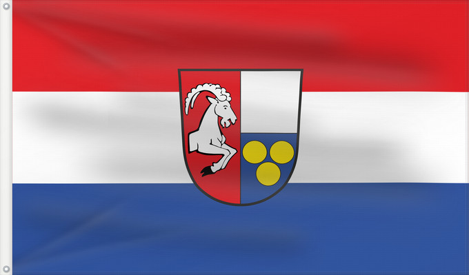 Bandera, con dos ojales metálicos y lado del asta reforzado: Jetzendorf (Oberbayerns Städte)