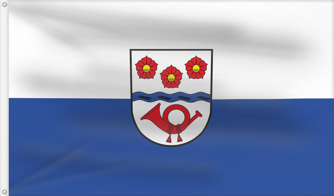 Bandera, con dos ojales metálicos y lado del asta reforzado: Pörnbach (Oberbayerns Städte)