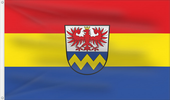 Bandera, con dos ojales metálicos y lado del asta reforzado: Reichertshausen (Oberbayerns Städte)