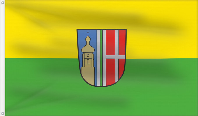 Bandera, con dos ojales metálicos y lado del asta reforzado: Schweitenkirchen (Oberbayerns Städte)