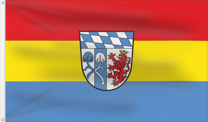 Bandera, con dos ojales metálicos y lado del asta reforzado: Rosenheim (Kreis)