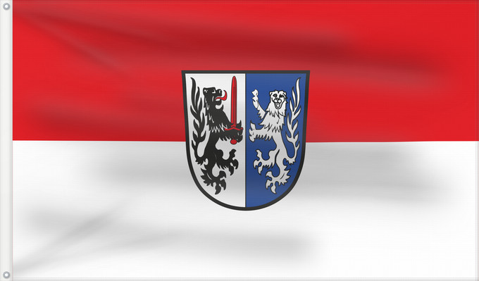 Bandera, con dos ojales metálicos y lado del asta reforzado: Babensham (Chiemsee-Alpenland)
