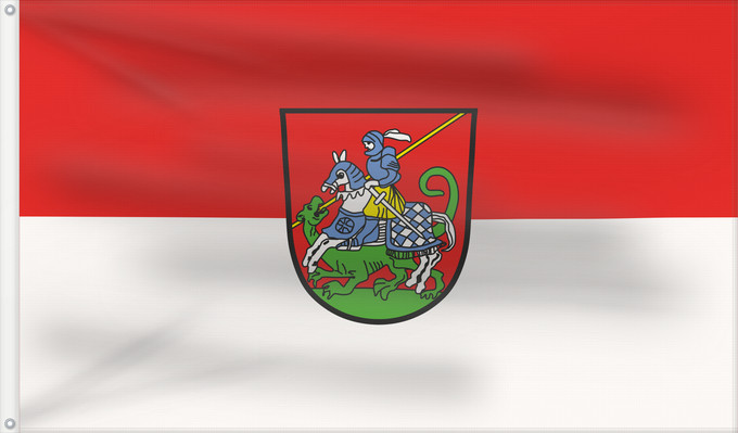 Bandera, con dos ojales metálicos y lado del asta reforzado: Bad Aibling, St (Chiemsee-Alpenland)