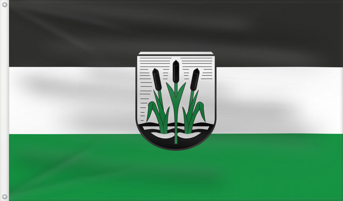 Bandera, con dos ojales metálicos y lado del asta reforzado: Kolbermoor, St (Chiemsee-Alpenland)