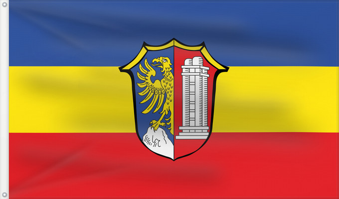 Bandera, con dos ojales metálicos y lado del asta reforzado: Raubling (Chiemsee-Alpenland)
