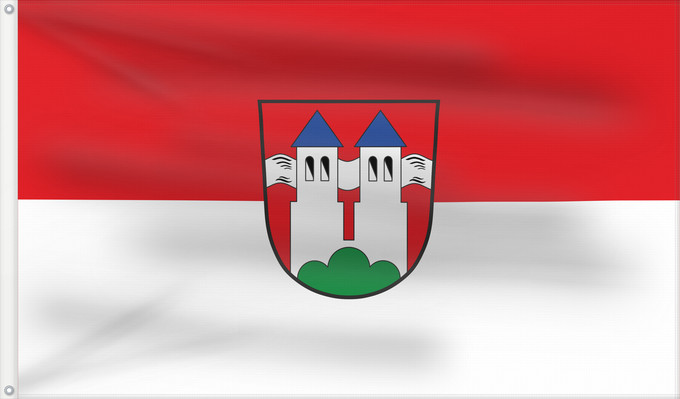 Bandera, con dos ojales metálicos y lado del asta reforzado: Rott a.Inn (Chiemsee-Alpenland)