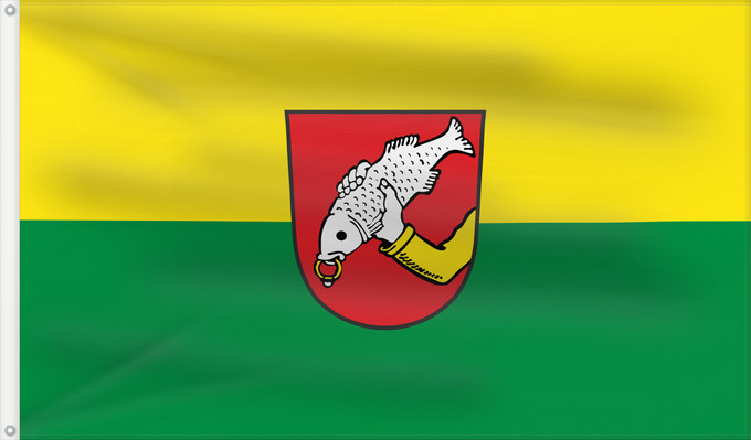 Bandera, con dos ojales metálicos y lado del asta reforzado: Schonstett (Chiemsee-Alpenland)
