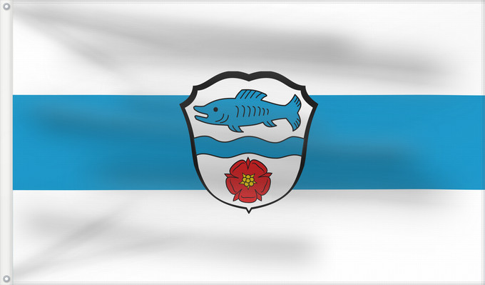 Bandera, con dos ojales metálicos y lado del asta reforzado: Wörthsee (Starnberger Fünf-Seen-Land)