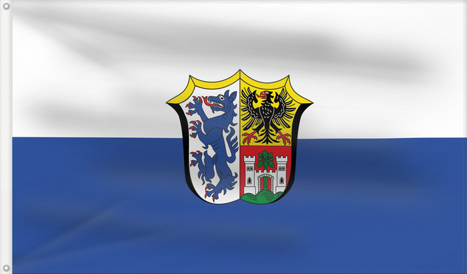 Bandera, con dos ojales metálicos y lado del asta reforzado: Traunstein (Kreis)