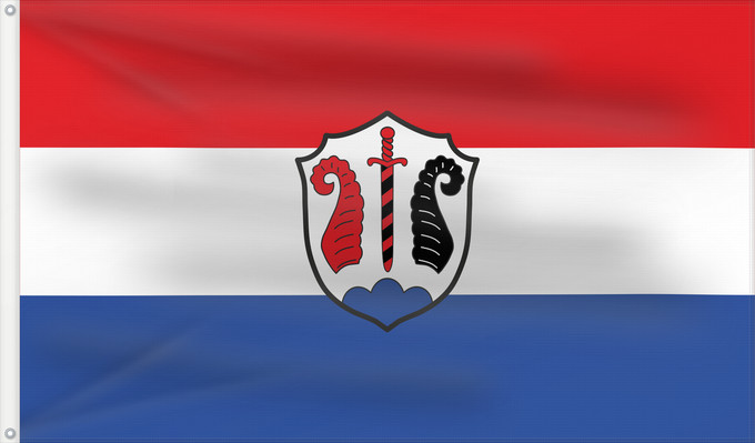 Bandera, con dos ojales metálicos y lado del asta reforzado: Grabenstätt (Chiemgau)