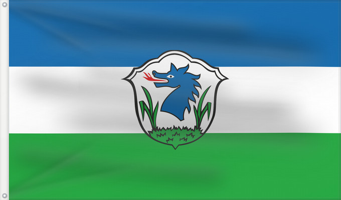 Bandera, con dos ojales metálicos y lado del asta reforzado: Grassau, M (Chiemgau)