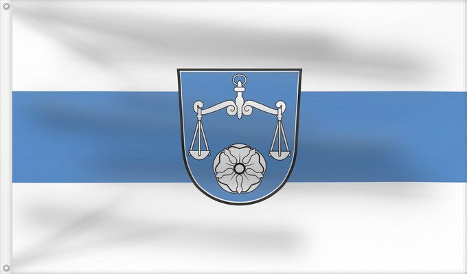 Bandera, con dos ojales metálicos y lado del asta reforzado: Kirchanschöring (Chiemgau)