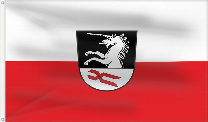 Bandera, con dos ojales metálicos y lado del asta reforzado: Nußdorf (Chiemgau)
