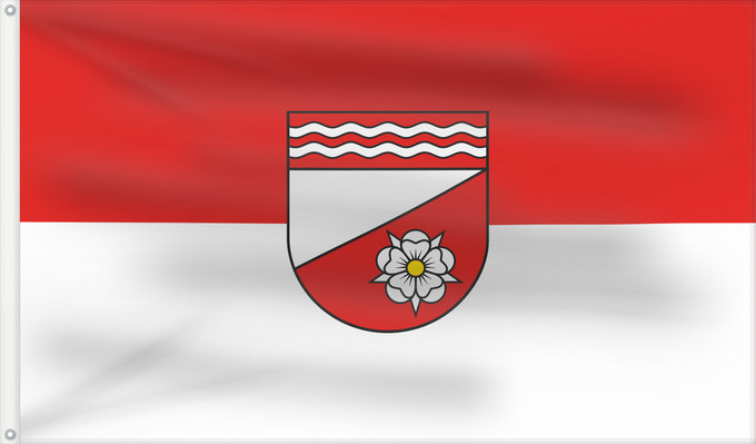 Bandera, con dos ojales metálicos y lado del asta reforzado: Taching a.See (Chiemgau)