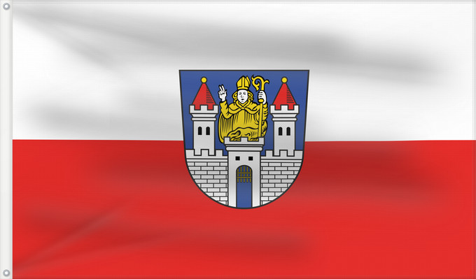 Bandera, con dos ojales metálicos y lado del asta reforzado: Tittmoning, St (Chiemgau)