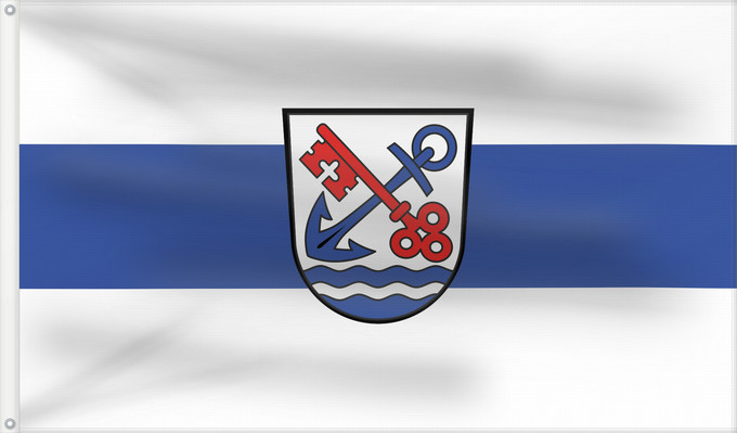 Bandera, con dos ojales metálicos y lado del asta reforzado: Übersee (Chiemgau)