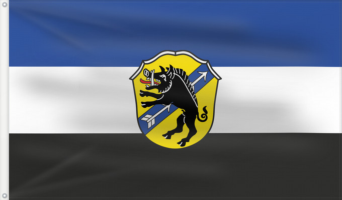 Bandera, con dos ojales metálicos y lado del asta reforzado: Eberfing (Pfaffenwinkel)