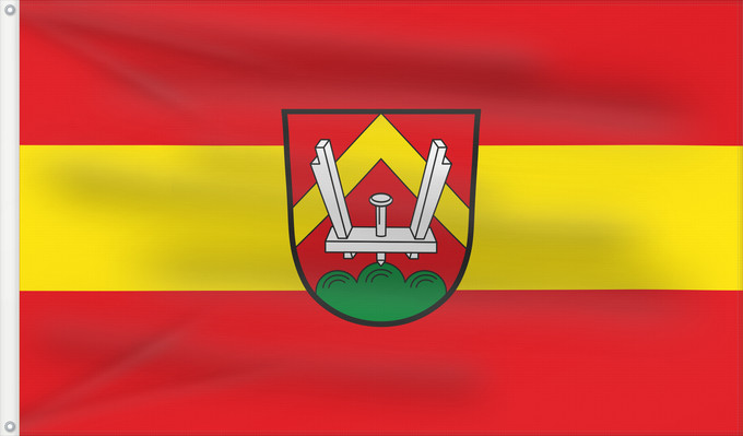 Bandera, con dos ojales metálicos y lado del asta reforzado: Eglfing (Pfaffenwinkel)