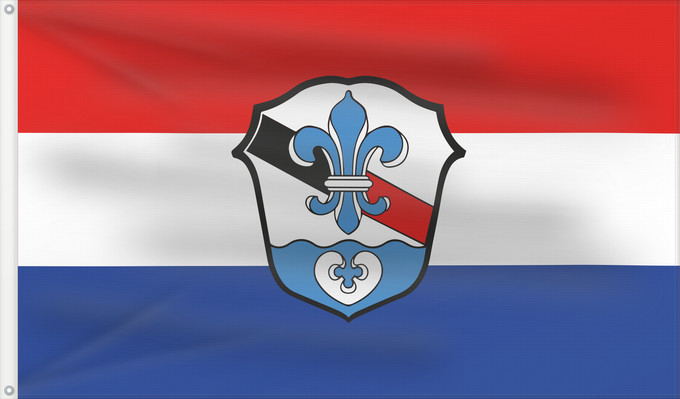 Bandera, con dos ojales metálicos y lado del asta reforzado: Iffeldorf (Pfaffenwinkel)
