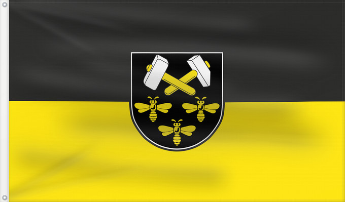 Bandera, con dos ojales metálicos y lado del asta reforzado: Peißenberg, M (Pfaffenwinkel)