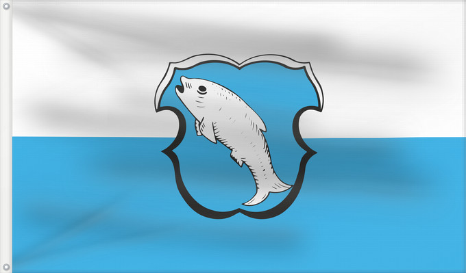 Bandera, con dos ojales metálicos y lado del asta reforzado: Seeshaupt (Pfaffenwinkel)