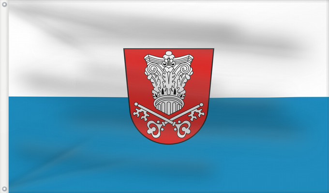 Bandera, con dos ojales metálicos y lado del asta reforzado: Wessobrunn (Pfaffenwinkel)