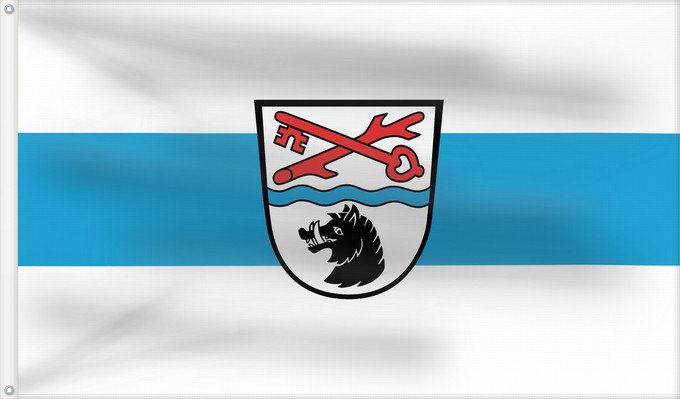 Bandera, con dos ojales metálicos y lado del asta reforzado: Wielenbach (Pfaffenwinkel)