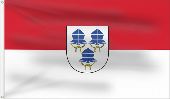 Bandera, con dos ojales metálicos y lado del asta reforzado: Landshut (Ostbayerische Städte)