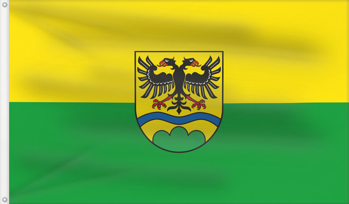 Bandera, con dos ojales metálicos y lado del asta reforzado: Deggendorf (Kreis)