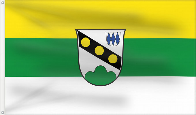 Bandera, con dos ojales metálicos y lado del asta reforzado: Oberpöring (Bayerisches Golf- und Thermenland)