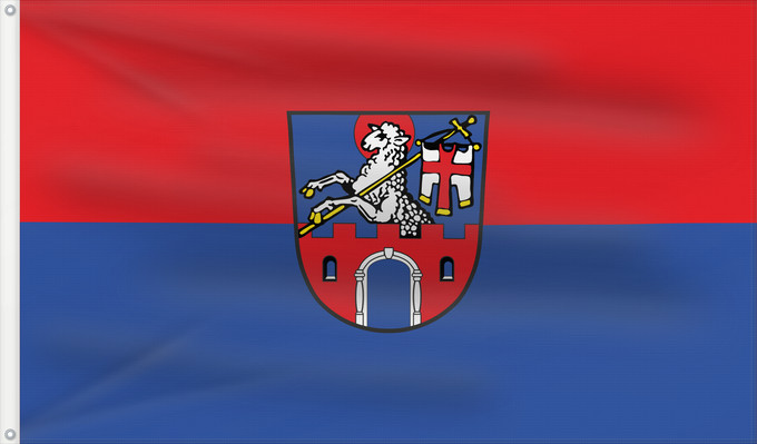 Bandera, con dos ojales metálicos y lado del asta reforzado: Osterhofen, St (Bayerisches Golf- und Thermenland)