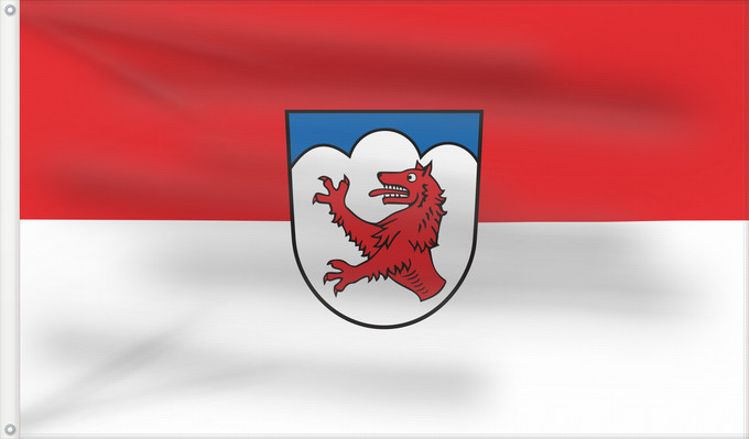 Bandera, con dos ojales metálicos y lado del asta reforzado: Schaufling (Bayerischer Wald)
