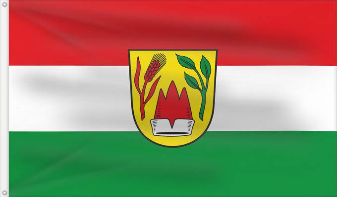 Bandera, con dos ojales metálicos y lado del asta reforzado: Stephansposching (Bayerisches Golf- und Thermenland)