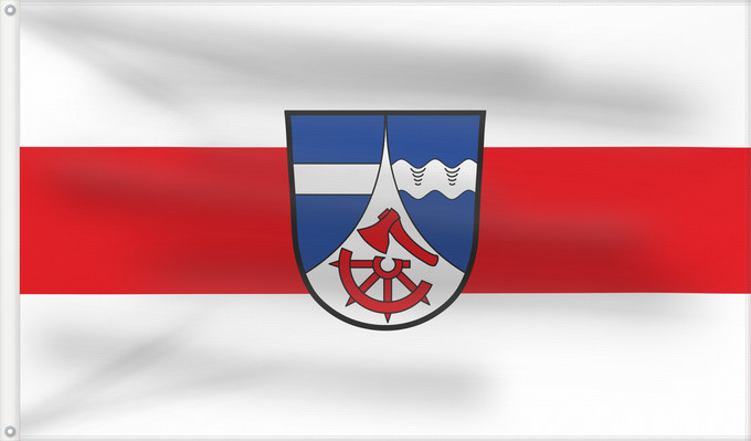 Bandera, con dos ojales metálicos y lado del asta reforzado: Eppenschlag (Bayerischer Wald)