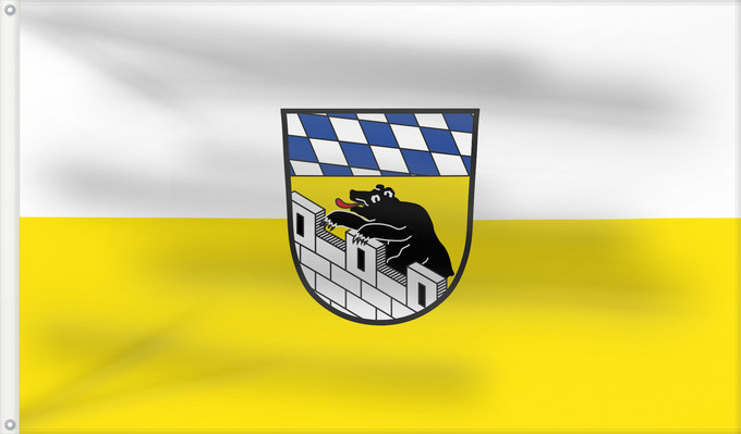 Bandera, con dos ojales metálicos y lado del asta reforzado: Grafenau, St (Bayerischer Wald)